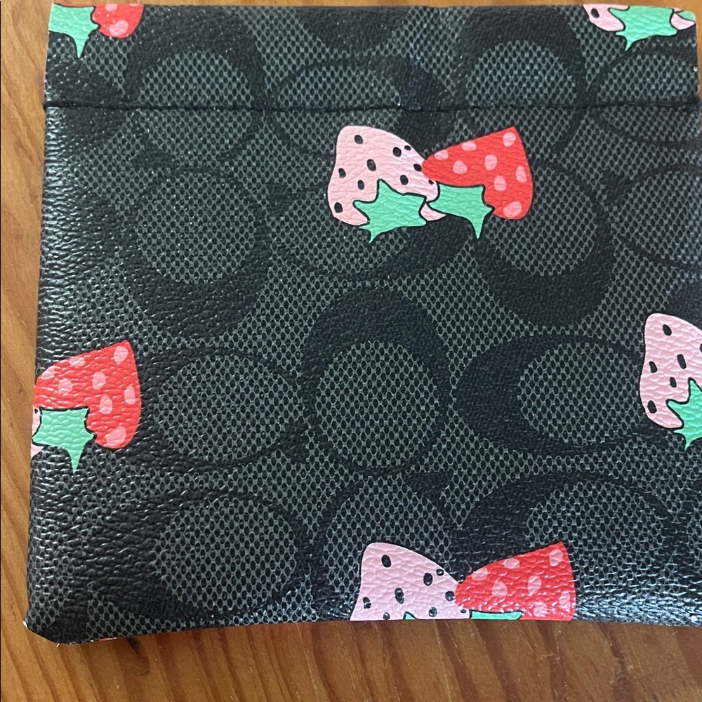 Strawberry Print Accessory Pouch